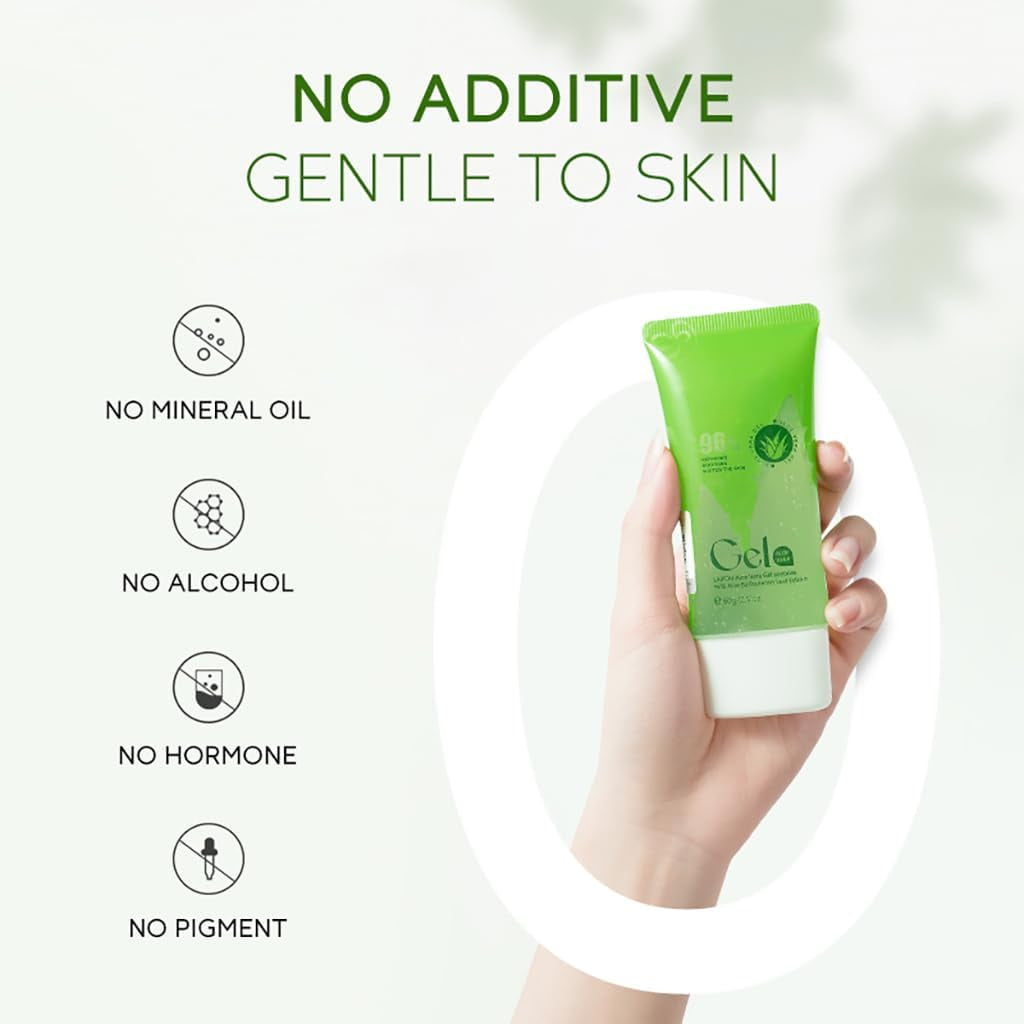 96% Aloe Vera Gel, Pure Aloe Vera Gel, Aloe Vera Gel for Face, Organic Aloe Vera Gel Aloe Vera Face Cream for Women & Men, Sunburn after Sun Soothing, Cooling, Moisturizing, Repair