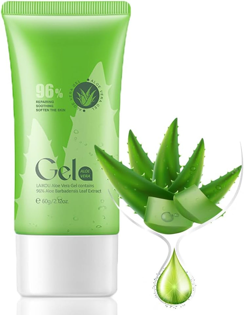 96% Aloe Vera Gel, Pure Aloe Vera Gel, Aloe Vera Gel for Face, Organic Aloe Vera Gel Aloe Vera Face Cream for Women & Men, Sunburn after Sun Soothing, Cooling, Moisturizing, Repair